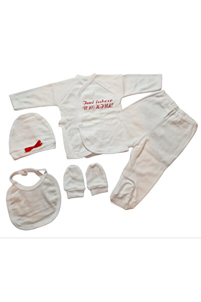 Bubu Kids Creations Costumas pentru nou-născut din 5 piese, fabricată în România