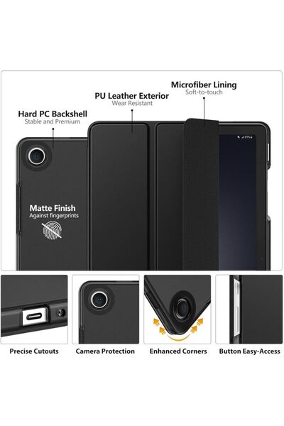 m.tk moveteck Samsung Galaxy Tab A9 8.7 Inch Compatible Tablet Case Foldable with Smart Sleep Mode Sm-X110