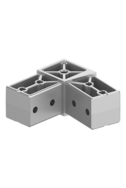 okifix 40x40 mm Kutu Profillerle Uyumlu 11,25° Dar Açılı İki Yollu L Konektör...