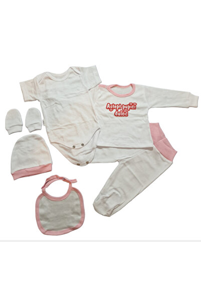 Bubu Kids Creations Costumas nou-născut din 6 piese - Fabricată în România (0...