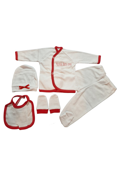 Bubu Kids Creations Costumas pentru nou-născut din 5 piese - Fabricată în Rom...