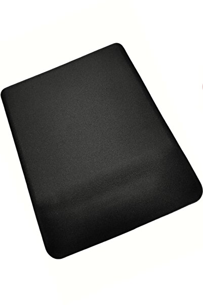 usin Black Patternless Non-Slip Base Computer Notebook Flat Mouse Pad with Wrist Support - Mousepad with Wristband