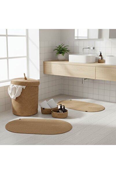 Comfort Craft Straw / Jute 5 Piece Straw Bath Mat Set |   Dirty Laundry Basket |   Oval Baskets