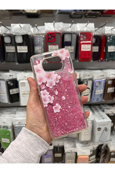 TECNOTREND Xiaomi Poco X3 / X3 Pro Uyumlu Simli Sulu Desenli Kılıf