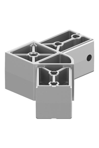40x40 mm Kutu Profillerle Uyumlu 45° Geniş Açılı İki Yollu L Konektör 4040HA02-2