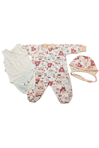 Bubu Kids Creations Set salopetă, body și căciulă - Fabricat în România