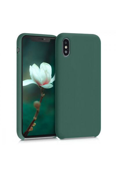 KWmobile Case for Apple iPhone X / iPhone XS, Silicone, Green, 46313.166