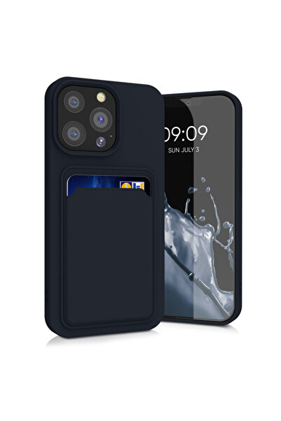 KWmobile Case for Apple iPhone 13 Pro, Silicone, Blue, 55969.17