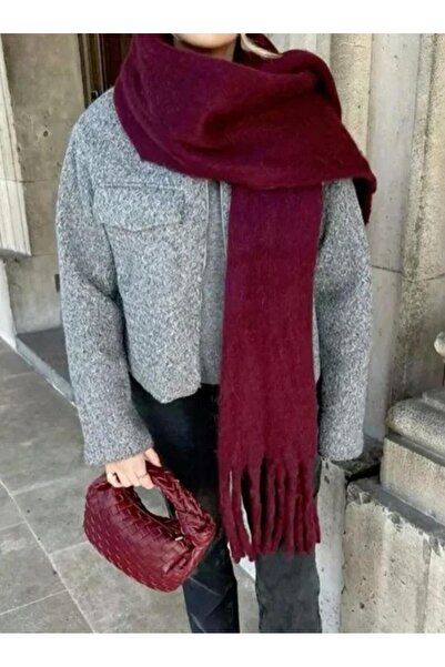 Wearflawless Eșarfă de iarnă cu ciucuri groase Wearlawless, cadou de Crăciun, eșarfă de Crăciun