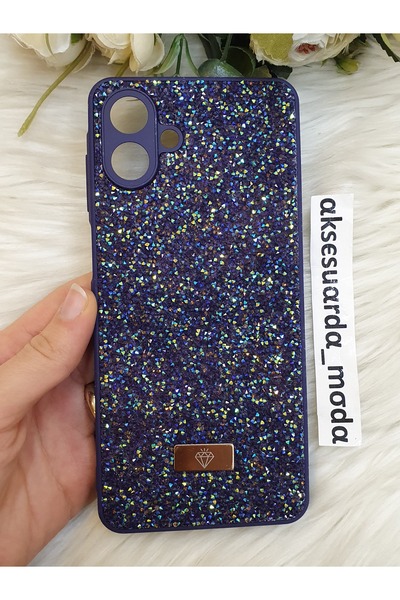 ZB Aksesuarda Moda Samsung Galaxy A07 Compatible Luxury Swrovski Stone Case