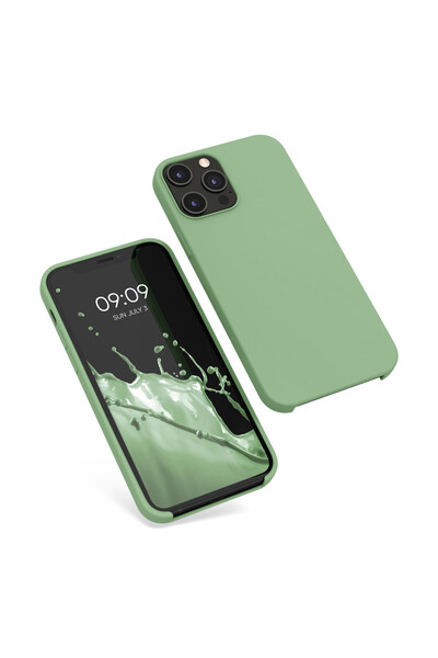 KWmobile Case for Apple iPhone 12 Pro Max, Silicone, Green, 52644.243