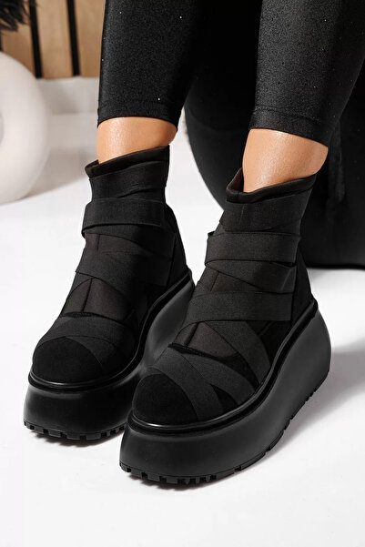 Zaira Ghete dama captusite negre din piele ecologica intoarsa Ines #23166 - 36