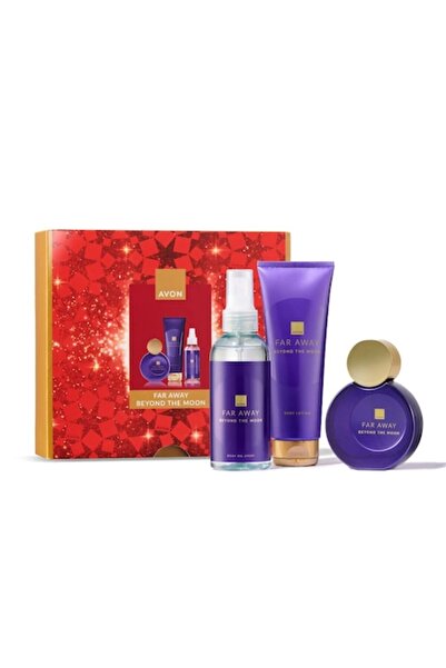 AVON Far Away Beyond The Moon Gift Set - 50 ml perfume, 125 ml body lotion, 150 ml oil spray