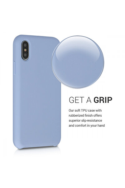 KWmobile Case for Apple iPhone X / iPhone XS, Silicone, Blue, 46313.58