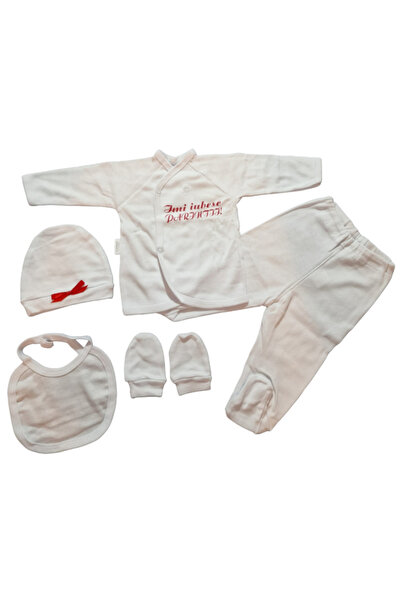 Bubu Kids Creations Costumas nou-născut format din 5 piese - 100% bumbac - Fa...