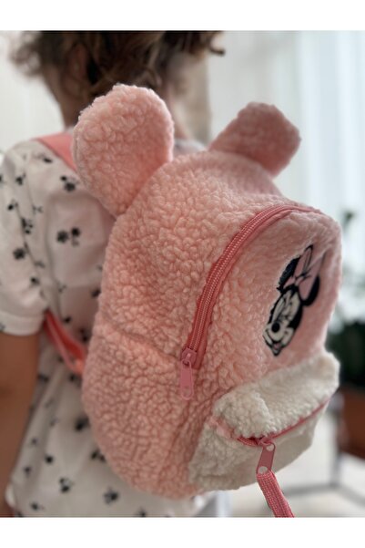 giraffa Lisanslı Minnie Mouse Peluş Sırt Çantası