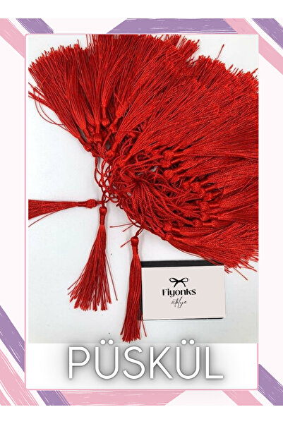 Fiyonks Atölye Püskül, Kitap Ayracı, Süsleme, Davetiye Püskülleri 10 Adet