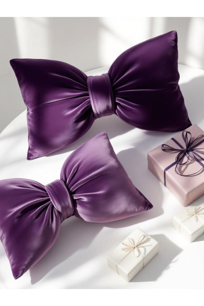 JACA 2'li Noel Christmas Yılbaşı Temalı Kadife Fiyonk Görünümlü Dekoratif Yas...