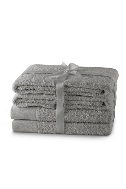 Amelia Home Set of 6 bath towels, 100% cotton, 450 g/m2, Amari, 2x70x140 cm, 4x50x100 cm, grey