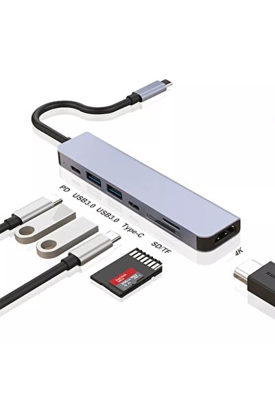 zyteq Docking Station 7-in-1, gri, 4K HDMI, USB-C