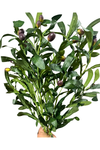 Home Yapay Zeytin Gerçekçi Görünüm Uzun Dal 90 Cm (1Adet) 6 Dallı