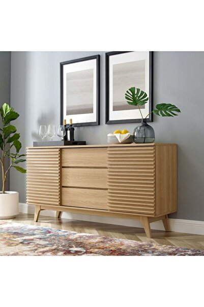 WoodenDecoration01 Nordic Line Masif Ahşap Konsol