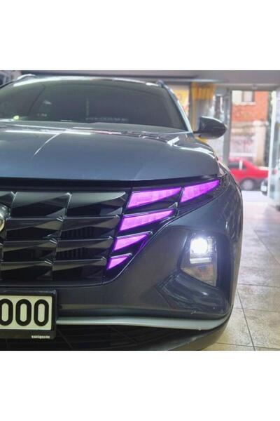 Carmind مجموعة ملصقات أضواء النهار لهيونداي توسان باللون الأرجواني 2021-2024