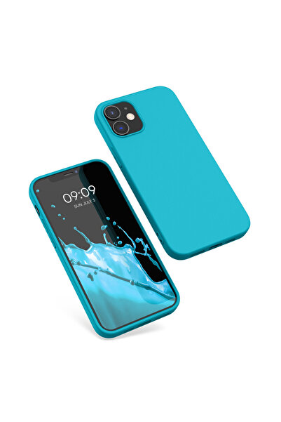KWmobile Case for Apple iPhone 12/iPhone 12 Pro, Silicone, Blue, 53938.223