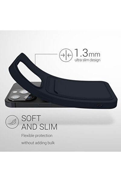 KWmobile Case for Apple iPhone 13 Pro, Silicone, Blue, 55969.17