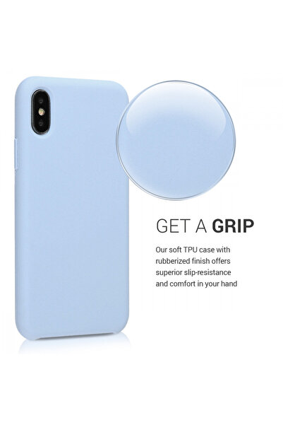 KWmobile Case for Apple iPhone X / iPhone XS, Silicone, Blue, 42495.58