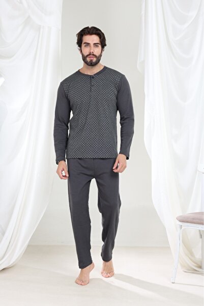 Pyjama Familya Men's Winter Patterned Pajama Set