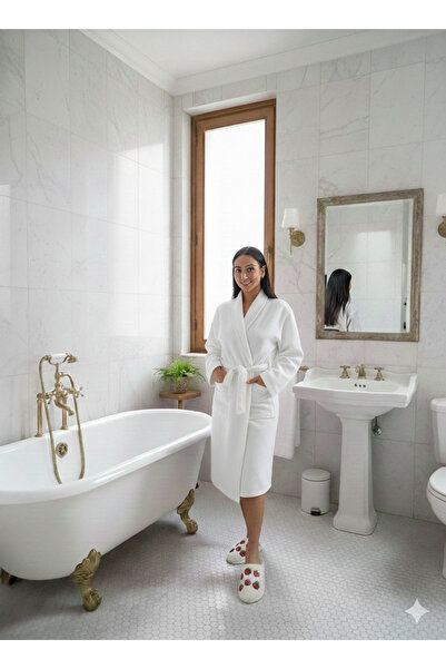 NATURAL FABRICA روب استحمام من نسيج الوافل