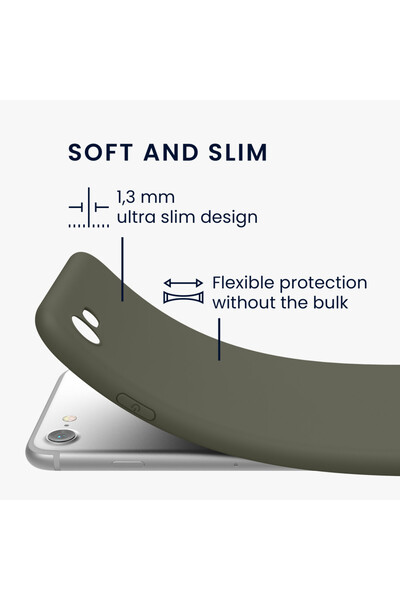 KWmobile Case for Apple iPhone 8 / iPhone 7 / iPhone SE 2, Silicone, Green, 39458.101