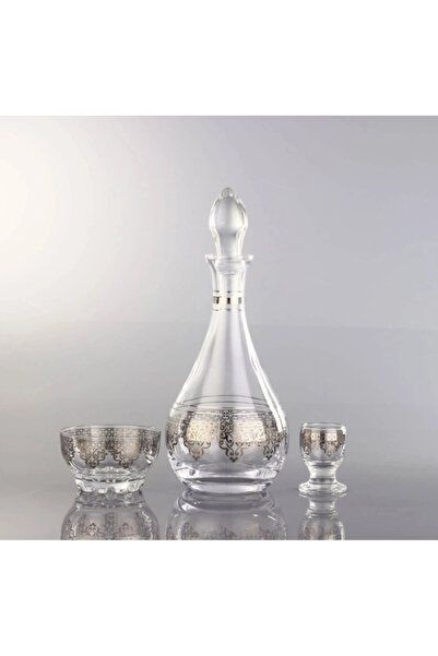 AbkaKristal 187-309 ZEMZEM TAKIMI BY MERVE PLATİN DEKOR 8 PARÇA 6 KİŞİLİK