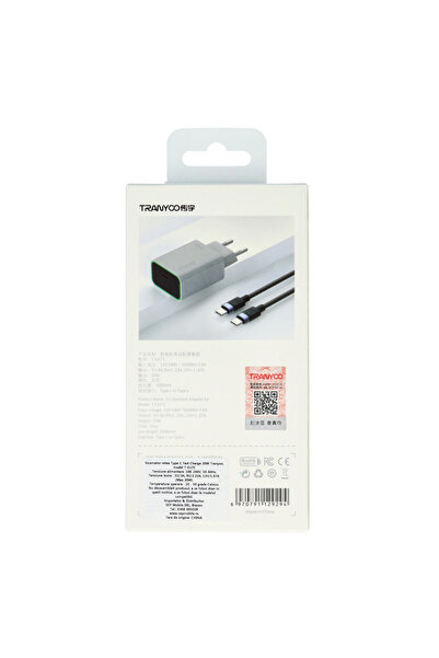 TRANYOO Fast Charge USB-C - Type-C 20W T-EU7 C mains charger