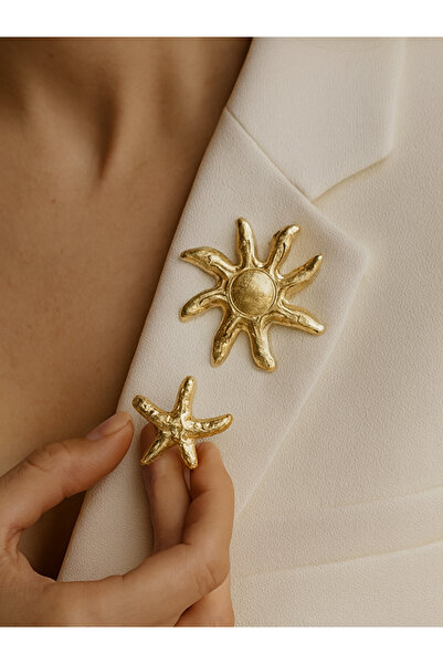 MRK Kadın 2'li Güneş ve Deniz Yıldızı Broş