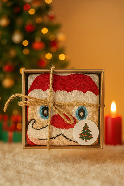 MEKİK BUTİK Boxed 9/11 Year Old Christmas Socks - Gift Children's Socks - Gift Boxed Socks
