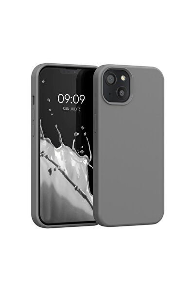 KWmobile Case for iPhone 13, Silicone, Gray, 55878.155