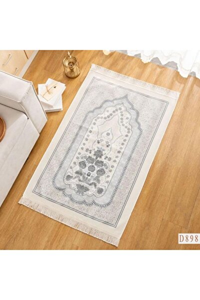 Reiashn Flower Lace Prayer Mat, Light Gray, 80*120cm