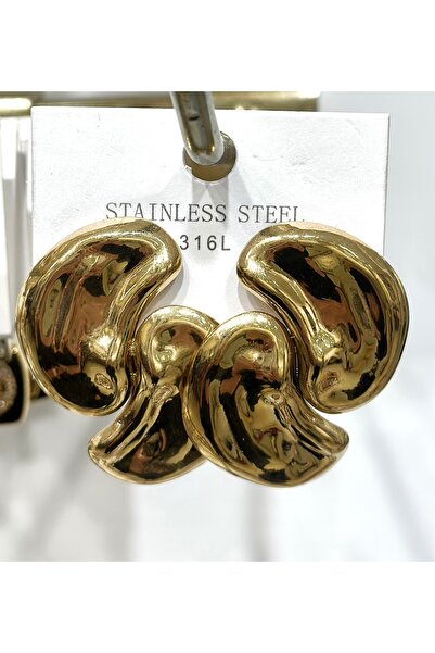 stainles steel أقراط من الفولاذ المقاوم للصدأ 316L مطلية بالذهب