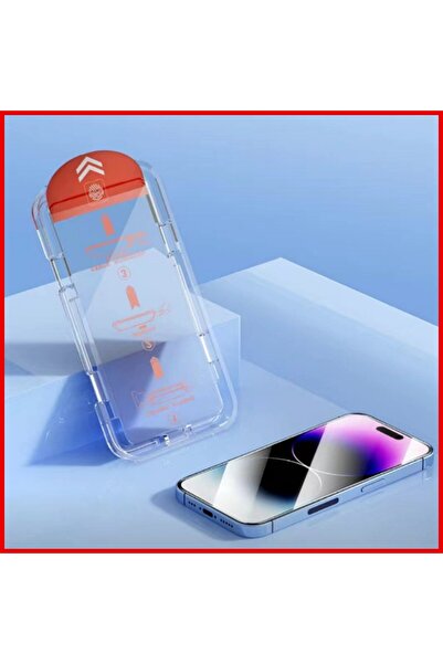 Flippy Quick-Install Tempered Glass Screen Protector for iPhone 15 Pro - Full Cover, HD, Black Edges