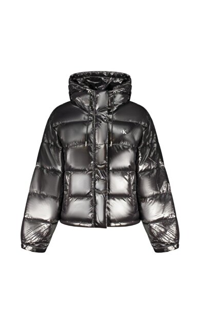 Calvin Klein - shiny black puffer jacket for women