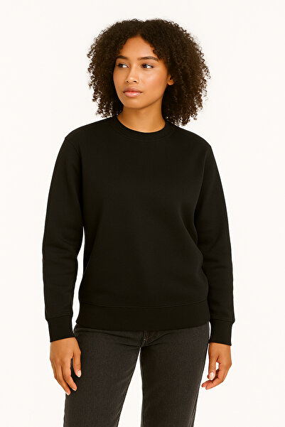 DeFacto Regular Fit Crew Neck Thick Basic Plain Sweatshirt D6645Ax24Wn