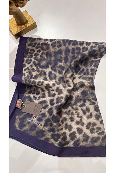 ENRİCO FERRİ Modal Cotton Leopard Shawl