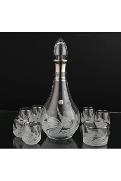 AbkaKristal 752-304 ZEMZEM TAKIMI HD YAPRAK PLATİN DEKOR 8 PARÇA 6 KİŞİLİK