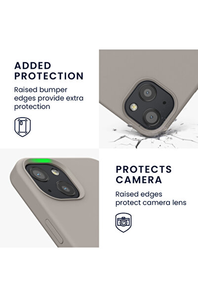 KWmobile IPhone 13 Case, Silicone, Gray, 55878.43
