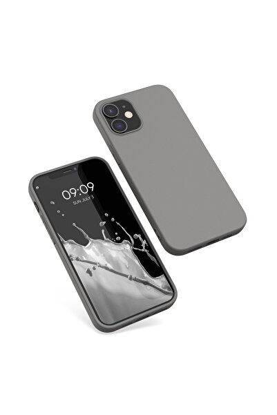 KWmobile Case for Apple iPhone 12 / iPhone 12 Pro, Silicone, Gray, 53938.155