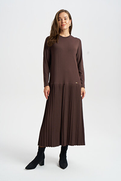 Niliwi 3110 ETEĞİ PİLELİ ELBİSE