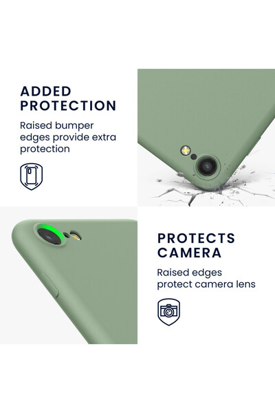 KWmobile Case for Apple iPhone SE 3/iPhone 8/iPhone 7, Silicone, Green, 49979.243