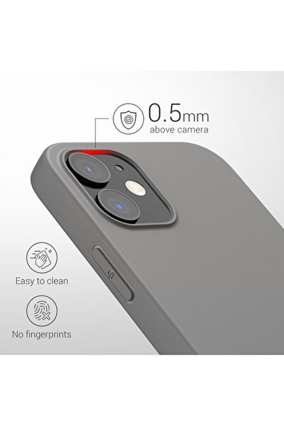 KWmobile Case for Apple iPhone 12 / iPhone 12 Pro, Silicone, Gray, 53938.155